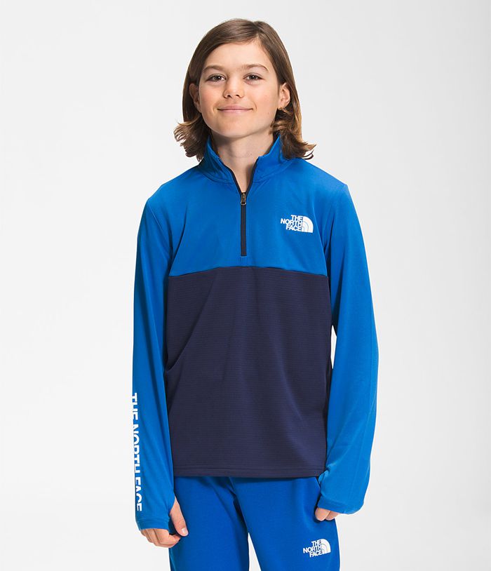 The North Face Τοπ Μπλε Παιδικα Reactor Thermal ¼ Zip - Greece 9284YGHMQ